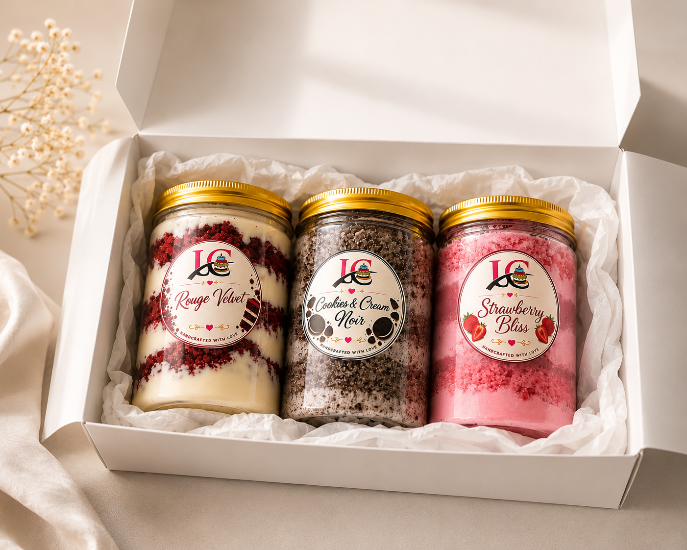 Dessert jar gift box by Leemah Cakes N More